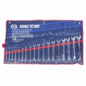 1218MR01 KING TONY Набор комбинированных ключей, 6-24 мм, 18 предметов