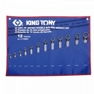 1712MRN KING TONY Набор накидных ключей, 6-32 мм, чехол из теторона, 12 предметов